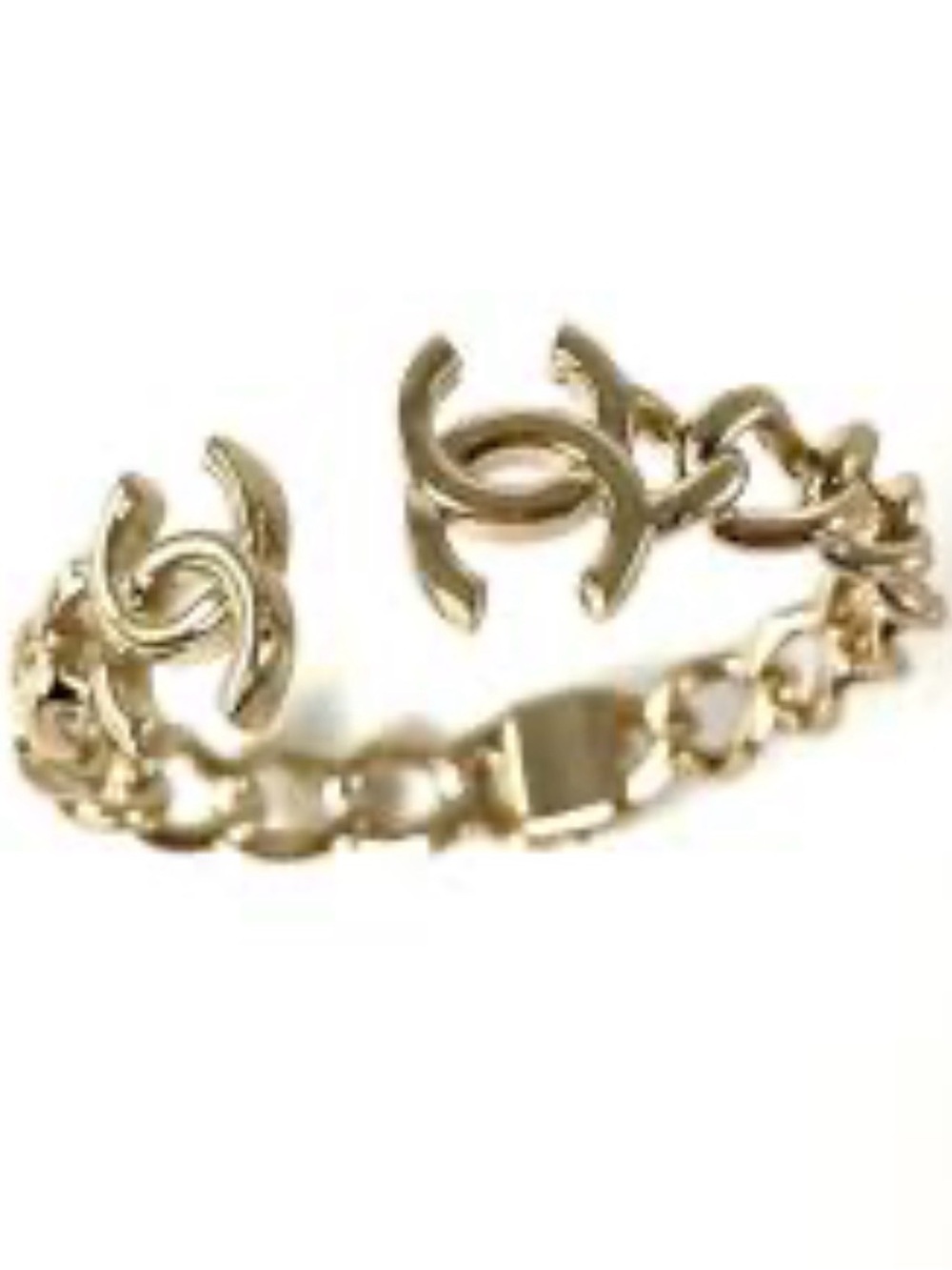 Chanel CC Open Chain Cuff + box